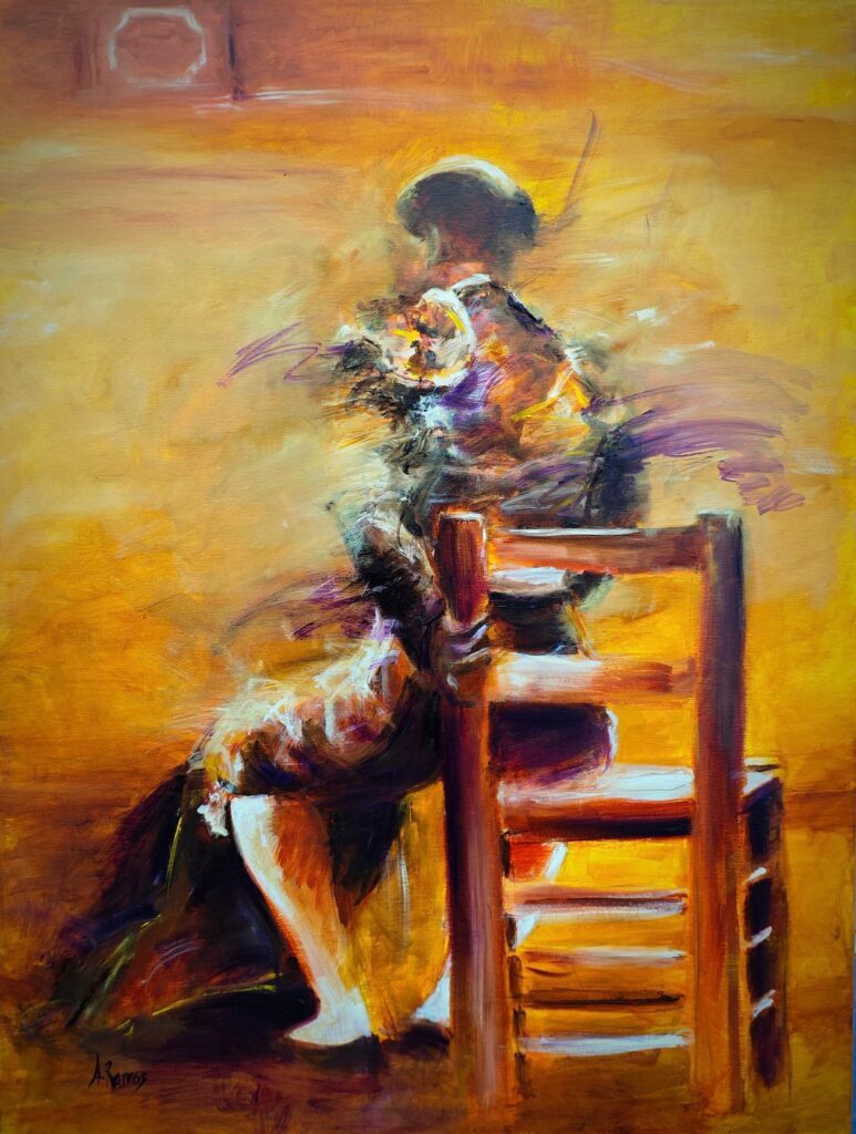 Entrega de la obra original “Silla y Silencio” , de Álvaro Ramos. alvaro ramos 2